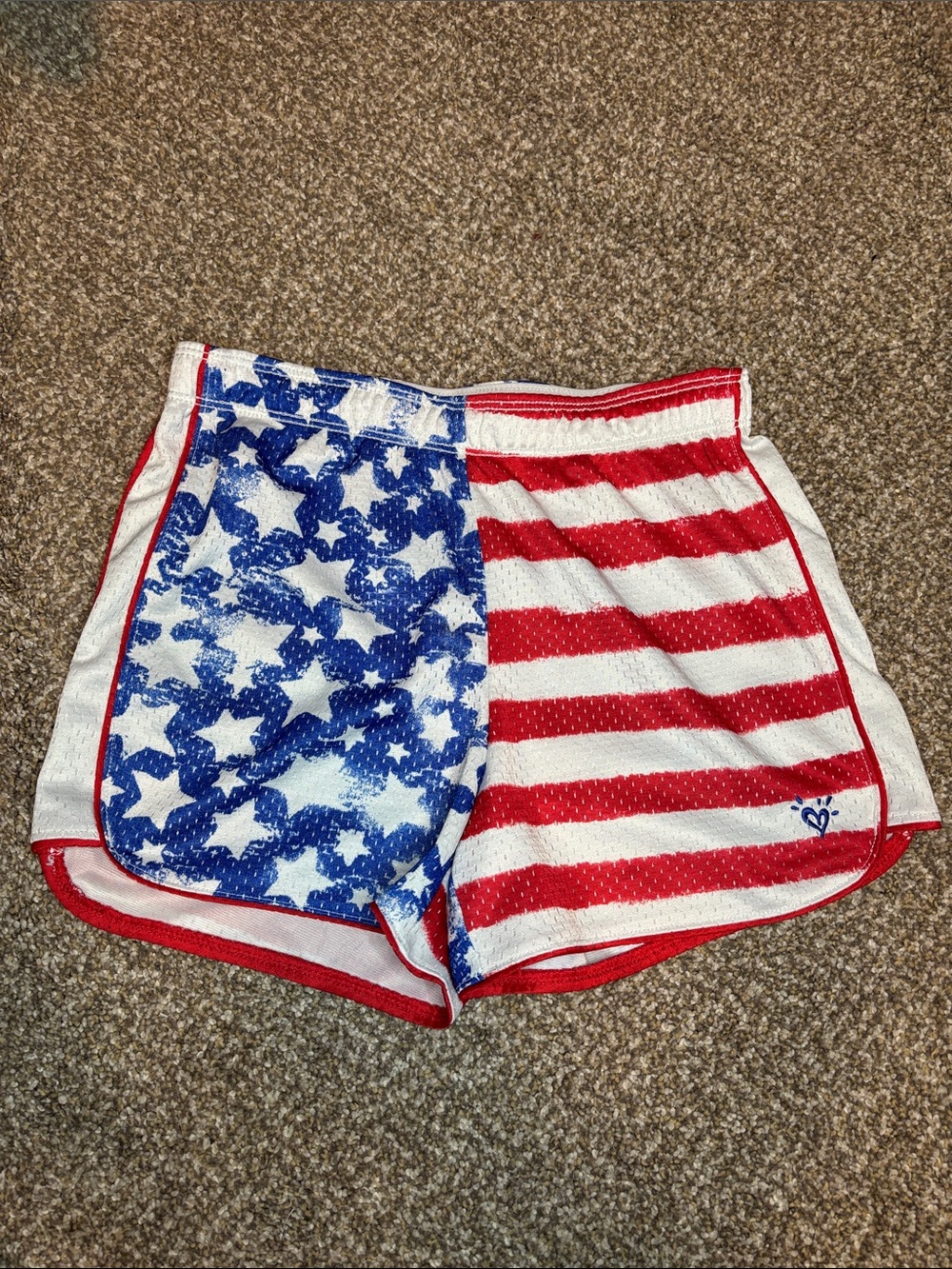 Justice Girls (12) Patriotic Athletic Shorts - Red, White & Blue